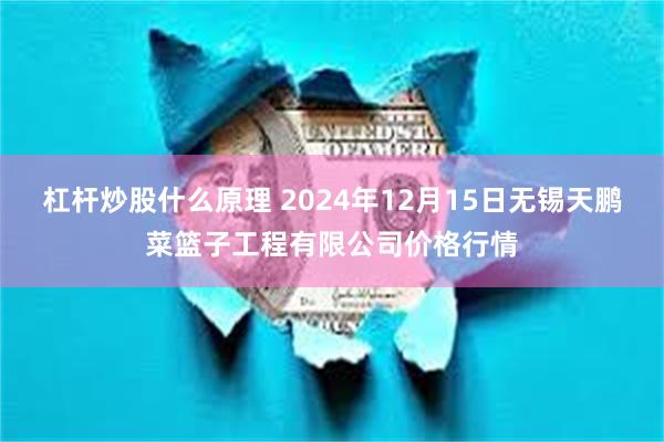 杠杆炒股什么原理 2024年12月15日无锡天鹏菜篮子工程有限公司价格行情