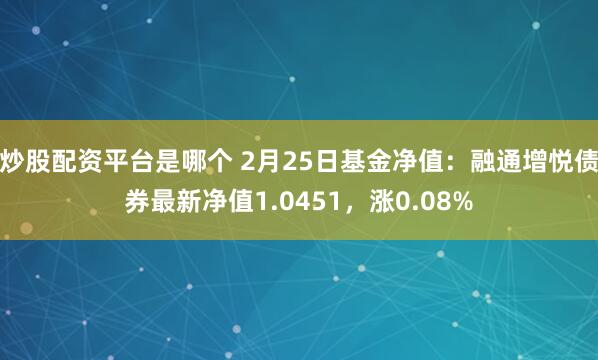 炒股配资平台是哪个 2月25日基金净值：融通增悦债券最新净值1.0451，涨0.08%